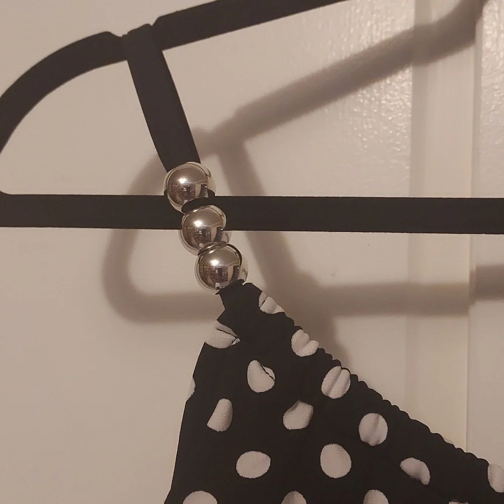 Magic Suit Swimsuit Black And White Polka Dot Size 10
